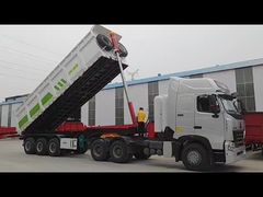 20 CBM 2 Assen Dump Trailer/Rear Tipping Trailer Maximaal laadvermogen 60T Direct verkopen op maat