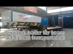 lowboy vrachtwagen trailer